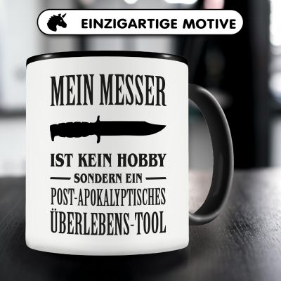 Tasse mit dem Motiv Mein Messer ist kein Hobby - Ansicht 3