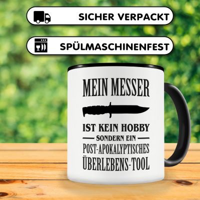 Tasse mit dem Motiv Mein Messer ist kein Hobby - Ansicht 4