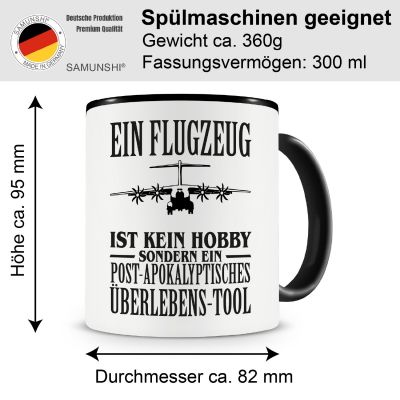 Tasse mit dem Motiv Ein Flugzeug ist kein Hobby - Ansicht 2