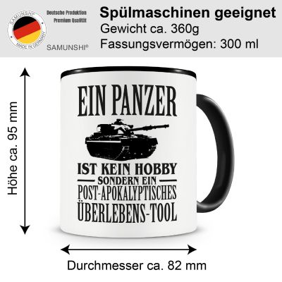 Tasse mit dem Motiv Ein Panzer ist kein Hobby - Ansicht 2