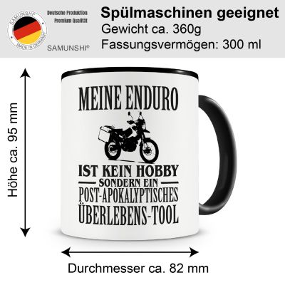 Tasse mit dem Motiv Meine Enduro ist kein Hobby Tasse