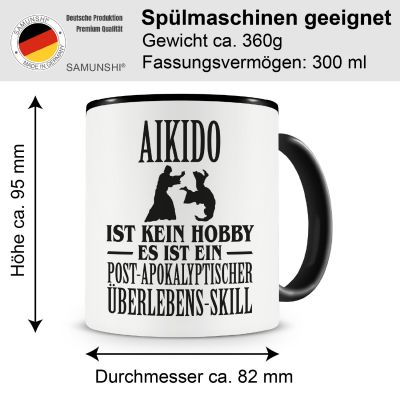 Tasse mit dem Motiv Aikido ist kein Hobby Tasse