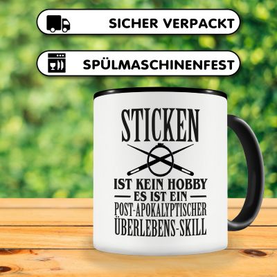 Tasse mit dem Motiv Sticken ist kein Hobby - Ansicht 4