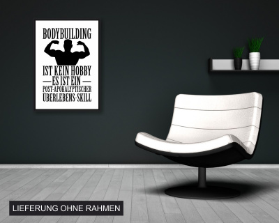 Poster mit dem Motiv Bodybuilding ist kein Hobby - Ansicht 2