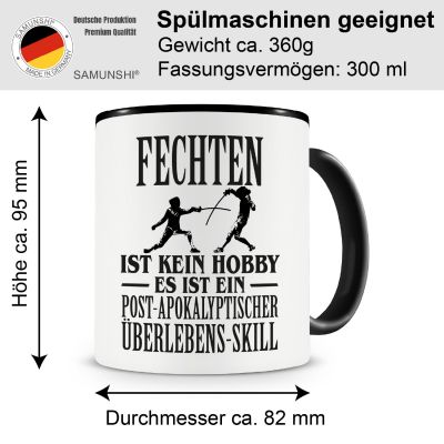 Tasse mit dem Motiv Fechten ist kein Hobby - Ansicht 2