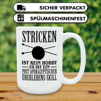 XXL Tasse mit dem Motiv Stricken ist kein Hobby - Ansicht 4