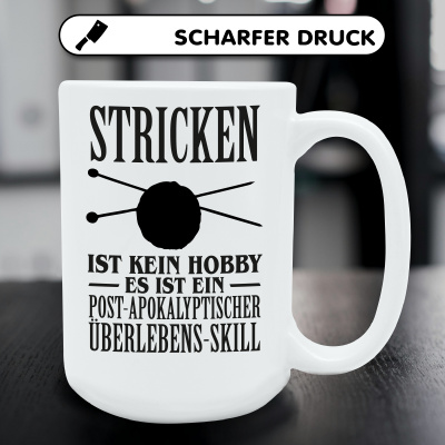 XXL Tasse mit dem Motiv Stricken ist kein Hobby - Ansicht 5