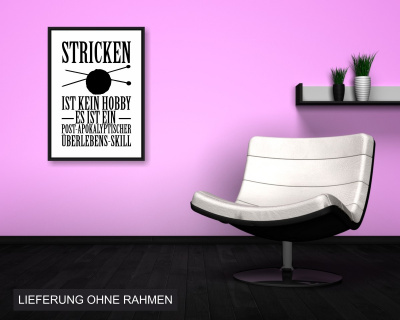 Poster mit dem Motiv Stricken ist kein Hobby - Ansicht 2