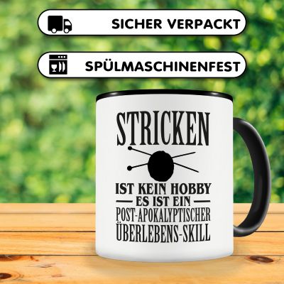 Tasse mit dem Motiv Stricken ist kein Hobby - Ansicht 4