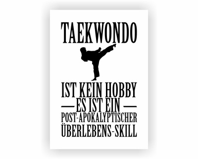 Poster mit dem Motiv Taekwondo ist kein Hobby
