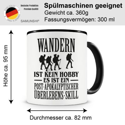 Tasse mit dem Motiv Wandern ist kein Hobby Tasse