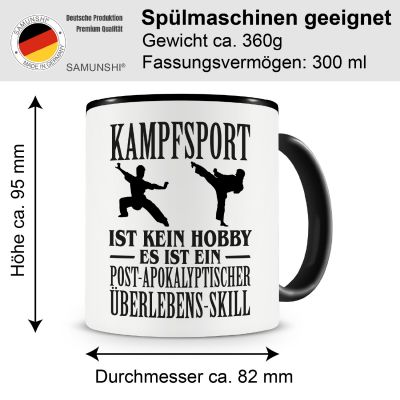 Tasse mit dem Motiv Kampfsport ist kein Hobby Tasse