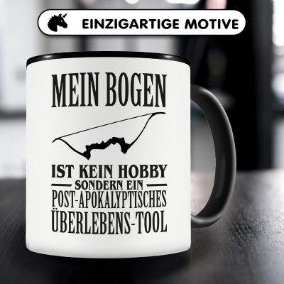 Tasse mit dem Motiv Mein Bogen ist kein Hobby - Ansicht 3