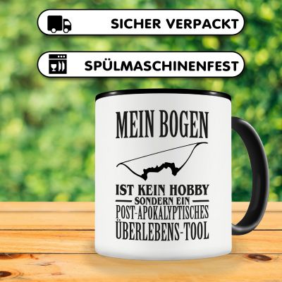 Tasse mit dem Motiv Mein Bogen ist kein Hobby - Ansicht 4