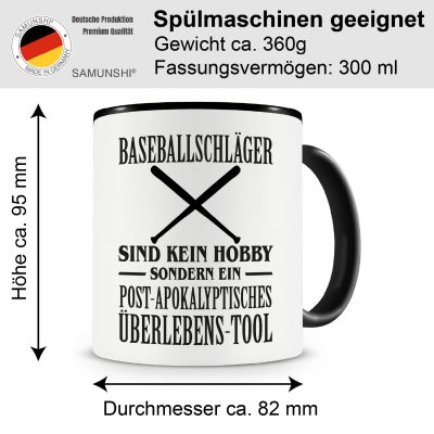 Tasse mit dem Motiv Baseballschlger sind kein Hobby - Ansicht 2