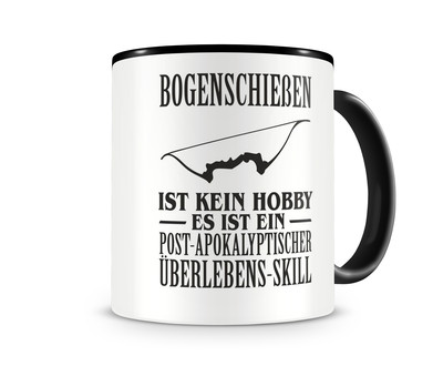 Tasse mit dem Motiv Bogenschieen ist kein Hobby