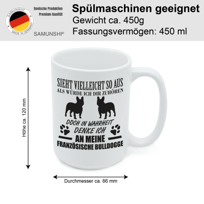 XXL Tasse mit dem Motiv Ich denke an Franzsische Bulldogge - Ansicht 2