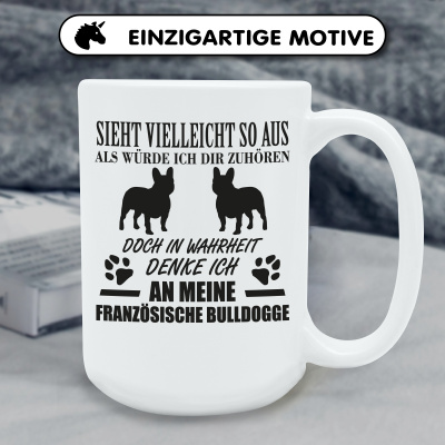 XXL Tasse mit dem Motiv Ich denke an Franzsische Bulldogge - Ansicht 6