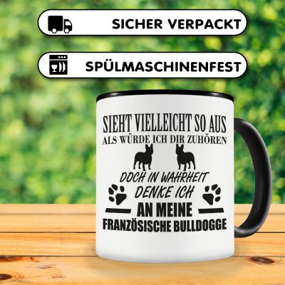 Tasse mit dem Motiv Ich denke an meine Franzsische Bulldogge - Ansicht 4
