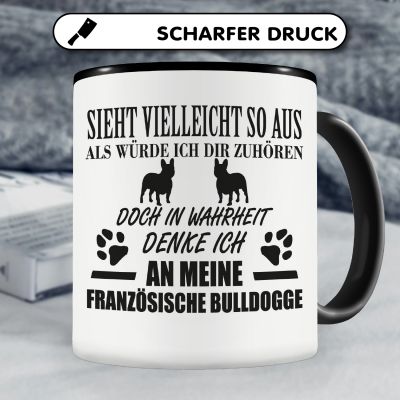 Tasse mit dem Motiv Ich denke an meine Franzsische Bulldogge - Ansicht 5