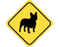 Warnschild Französische Bulldogge Aufkleber