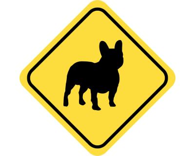 Warnschild Franzsische Bulldogge Aufkleber - Ansicht 2