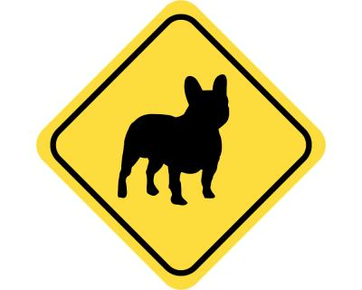 Warnschild Franzsische Bulldogge Aufkleber Aufkleber