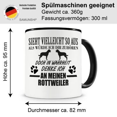 Tasse mit dem Motiv Ich denke an meinen Rottweiler - Ansicht 2
