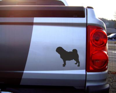 Mops Autoaufkleber - Ansicht 3