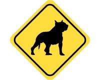 Warnschild American Pit Bull Terrier Aufkleber