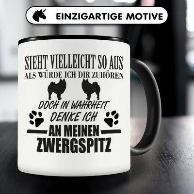 Tasse mit dem Motiv Ich denke an meinen Zwergspitz - Ansicht 3