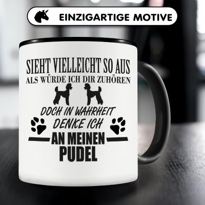 Tasse mit dem Motiv Ich denke an meinen Pudel - Ansicht 3