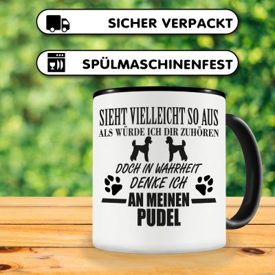 Tasse mit dem Motiv Ich denke an meinen Pudel - Ansicht 4