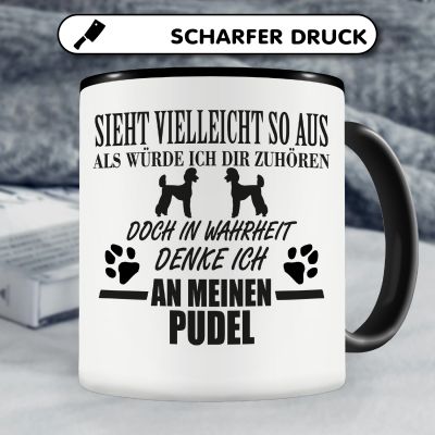 Tasse mit dem Motiv Ich denke an meinen Pudel - Ansicht 5