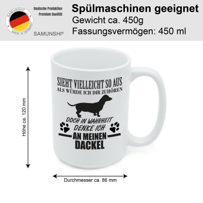 XXL Tasse mit dem Motiv Ich denke an Dackel - Ansicht 2