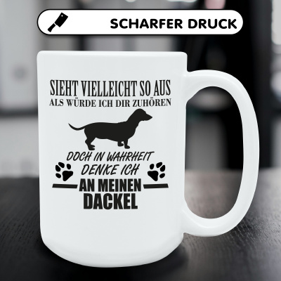 XXL Tasse mit dem Motiv Ich denke an Dackel - Ansicht 5