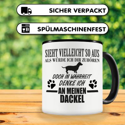 Tasse mit dem Motiv Ich denke an meinen Dackel - Ansicht 4