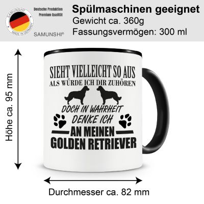 Tasse mit dem Motiv Ich denke an meinen Golden Retriever Tasse