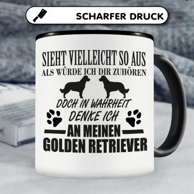 Tasse mit dem Motiv Ich denke an meinen Golden Retriever - Ansicht 5
