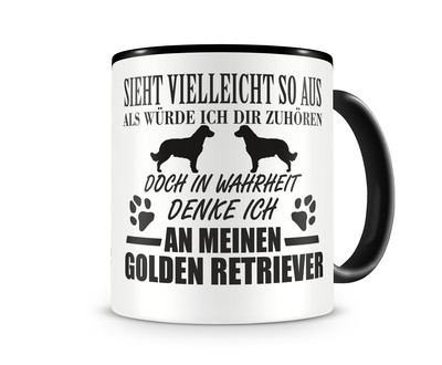 Tasse mit dem Motiv Ich denke an meinen Golden Retriever