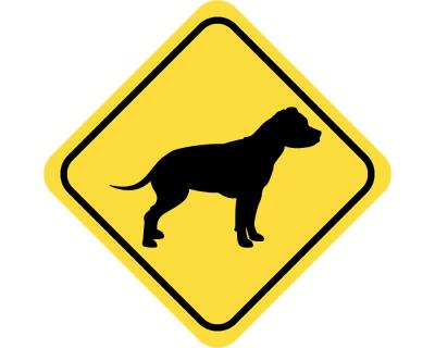 Warnschild Staffordshire Terrier Aufkleber