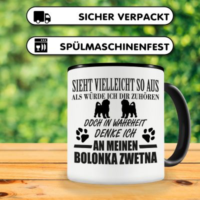 Tasse mit dem Motiv Ich denke an meinen Bolonka Zwetna - Ansicht 4