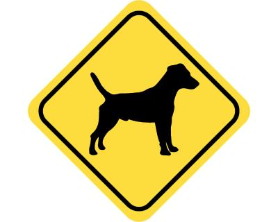 Warnschild Jack Russell Terrier Aufkleber Aufkleber