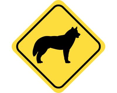 Warnschild Husky Aufkleber Aufkleber