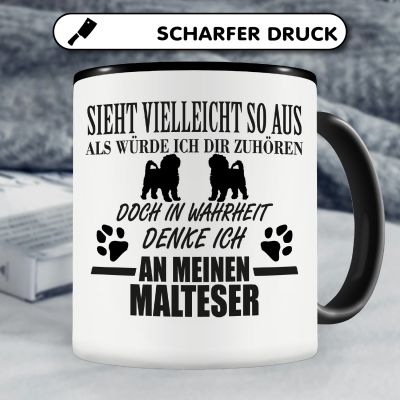 Tasse mit dem Motiv Ich denke an meinen Malteser - Ansicht 5