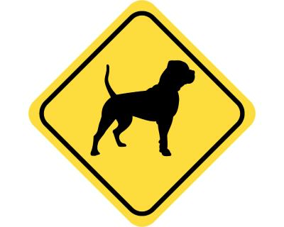 Warnschild American Bulldog Aufkleber