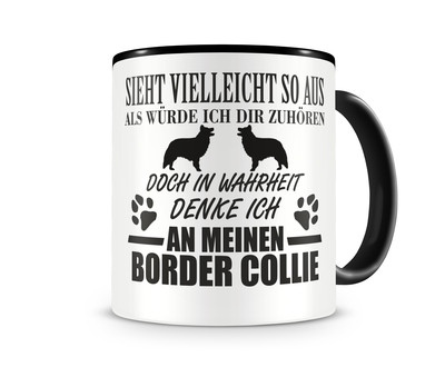 Tasse mit dem Motiv Ich denke an meinen Border Collie - Ansicht 1