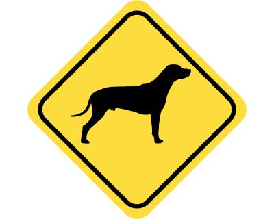 Warnschild Rhodesian Ridgeback Aufkleber Aufkleber