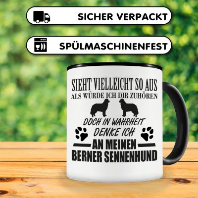 Tasse mit dem Motiv Ich denke an meinen Berner Sennenhund - Ansicht 4