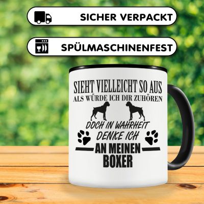Tasse mit dem Motiv Ich denke an meinen Boxer - Ansicht 4
